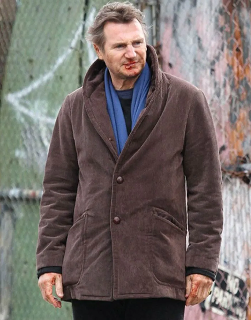 A Walk Among the Tombstones Liam Neeson Brown Corduroy Coat