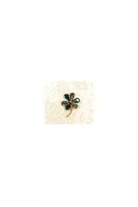 AC95X Shamrock Brooch Grey/Green