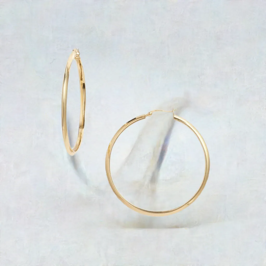 Adorn Gold Medium or Large Hoop Earrings