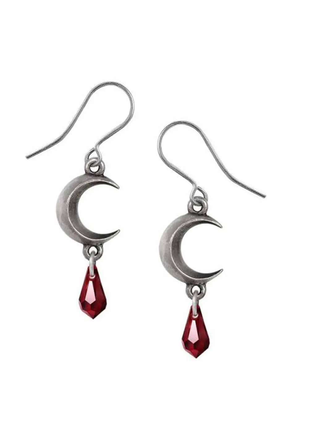 Alchemy Tears of the Moon Earrings Red