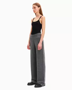 AMARIS STRAIGHT TROUSERS / DARK GREY MEL