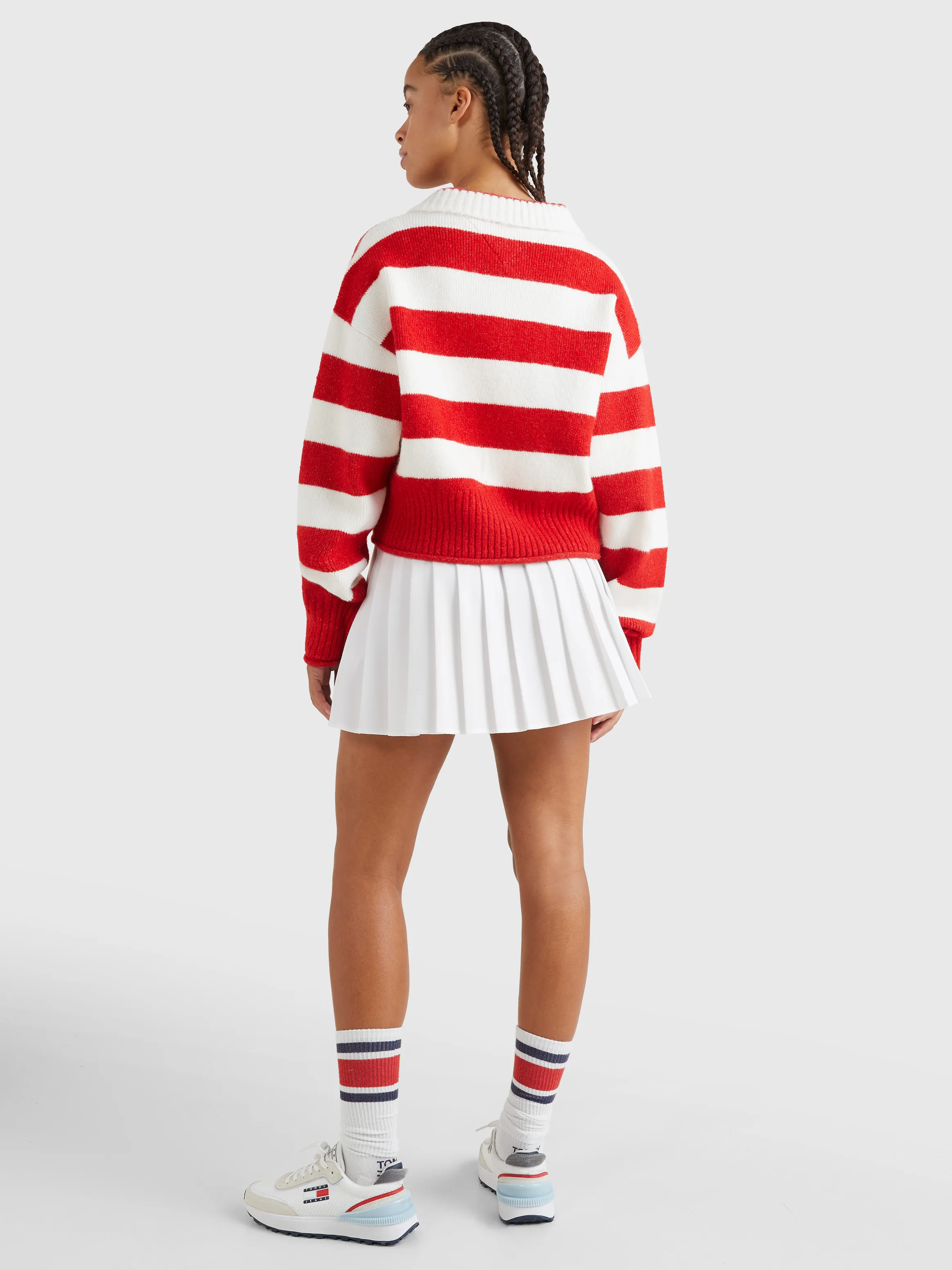 Badge Stripe Polo Jumper | Sweatshirts & Hoodies | Tommy Jeans