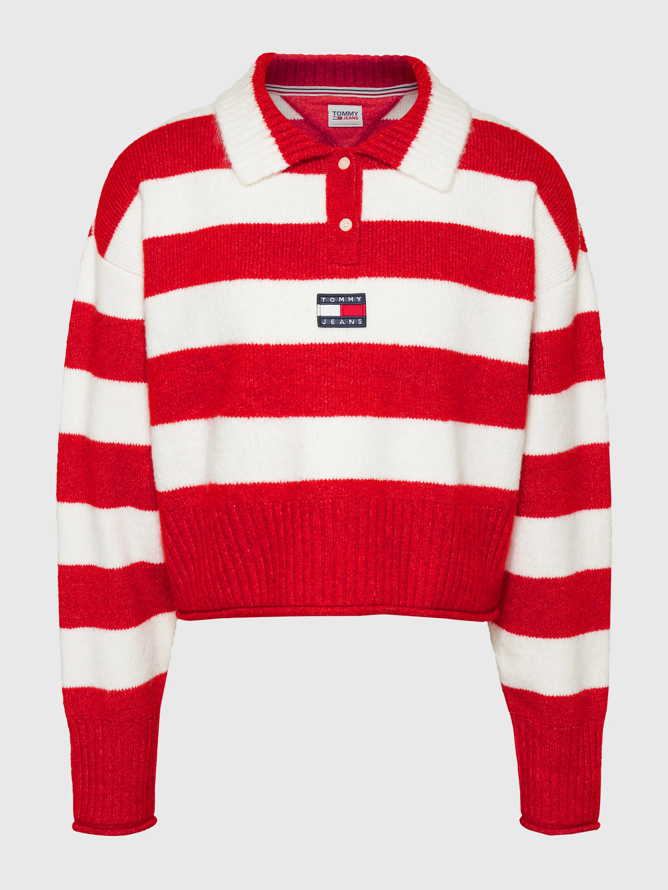 Badge Stripe Polo Jumper | Sweatshirts & Hoodies | Tommy Jeans