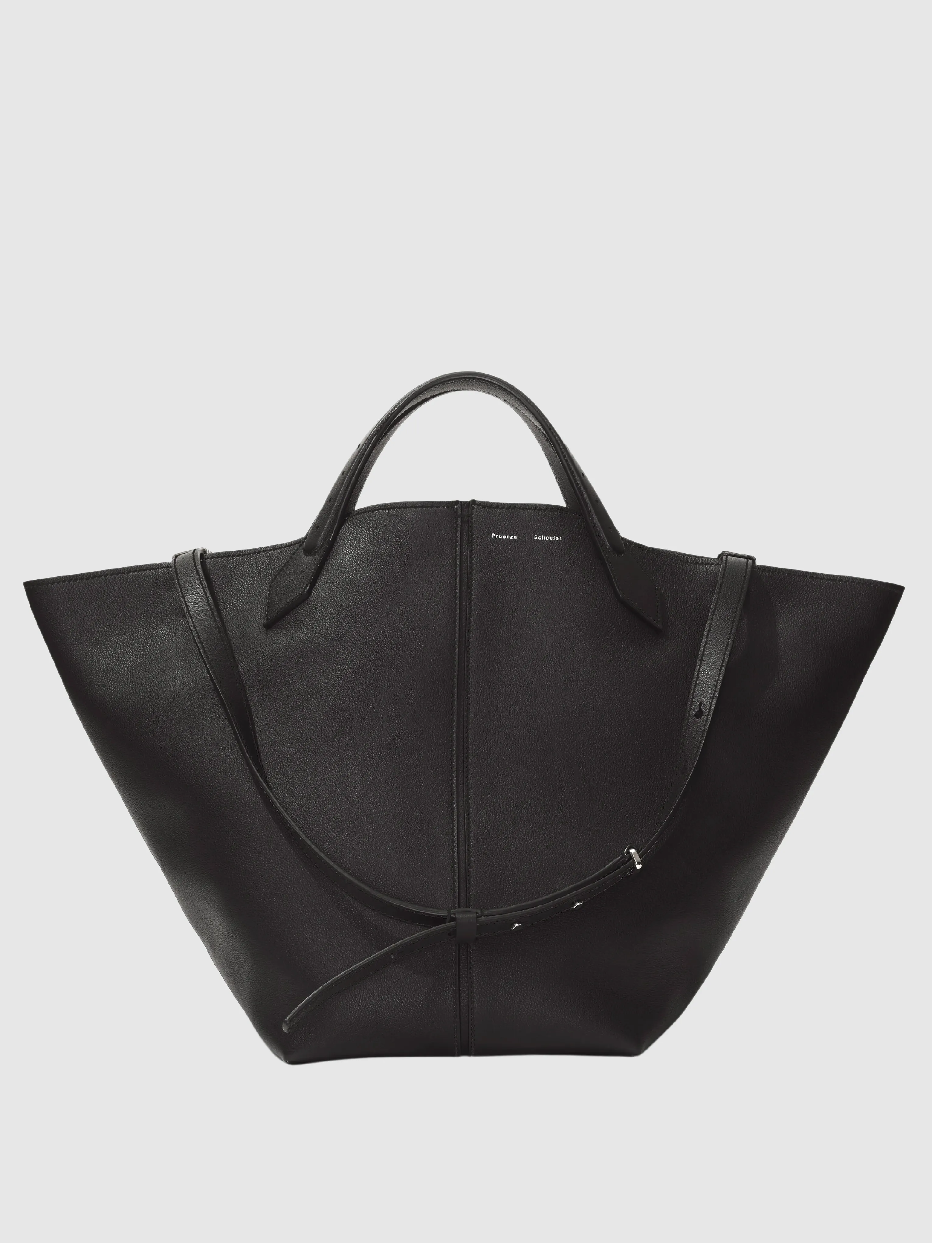 Black Leather XL PS1 Tote