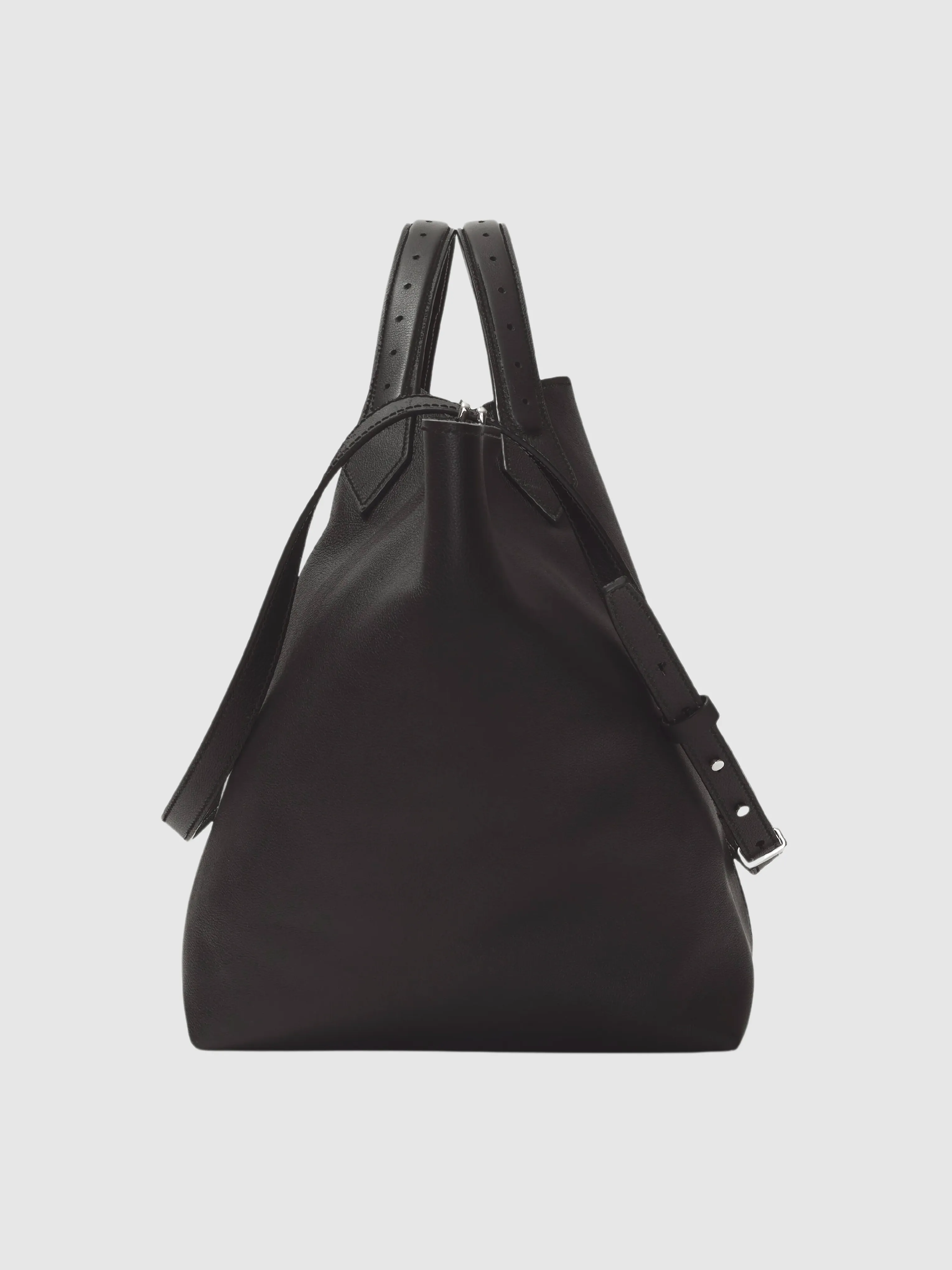 Black Leather XL PS1 Tote