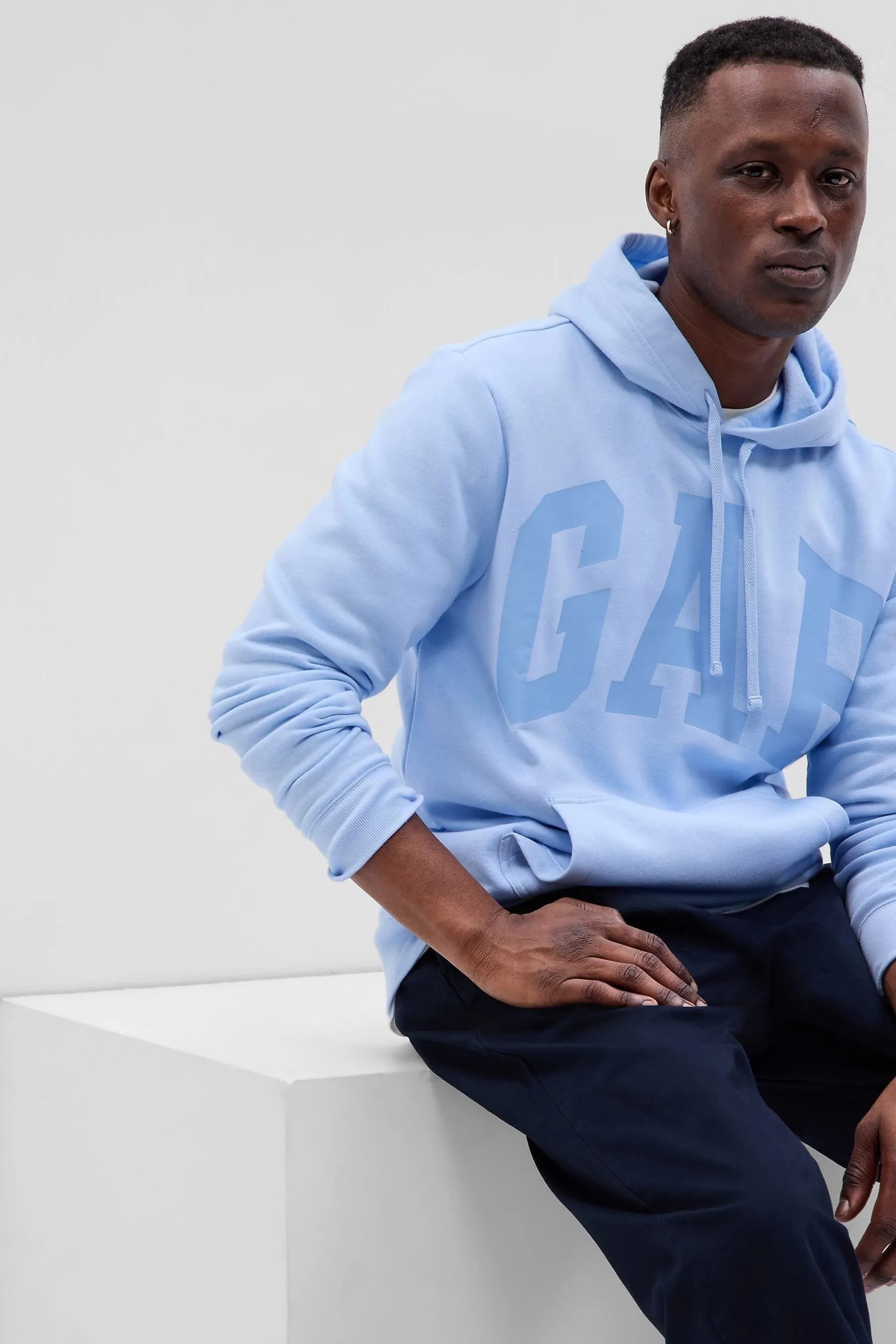 Blue Arch Logo Hoodie