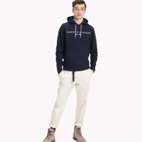 Blue Drawstring Logo Hoodie | Sweatshirts & Hoodies | Tommy Hilfiger