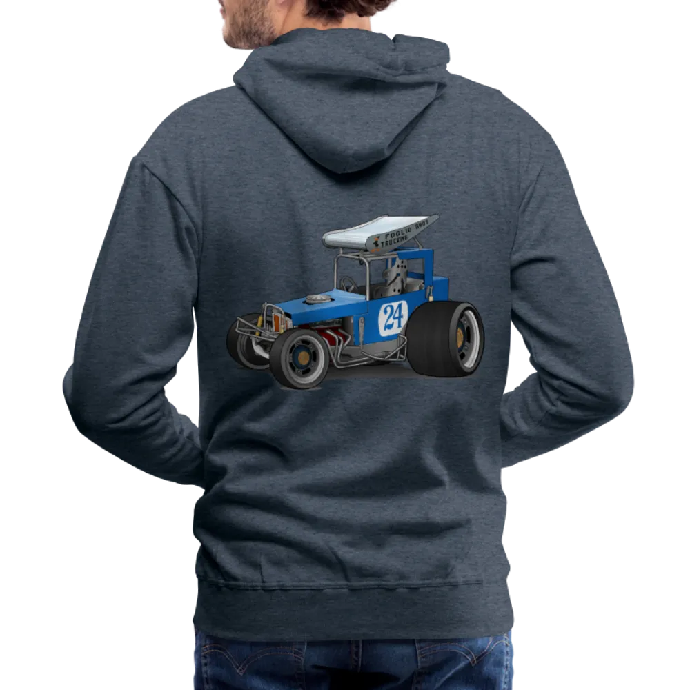 Blue Race Car Super Modified Car Art Men’s Premium Hoodie