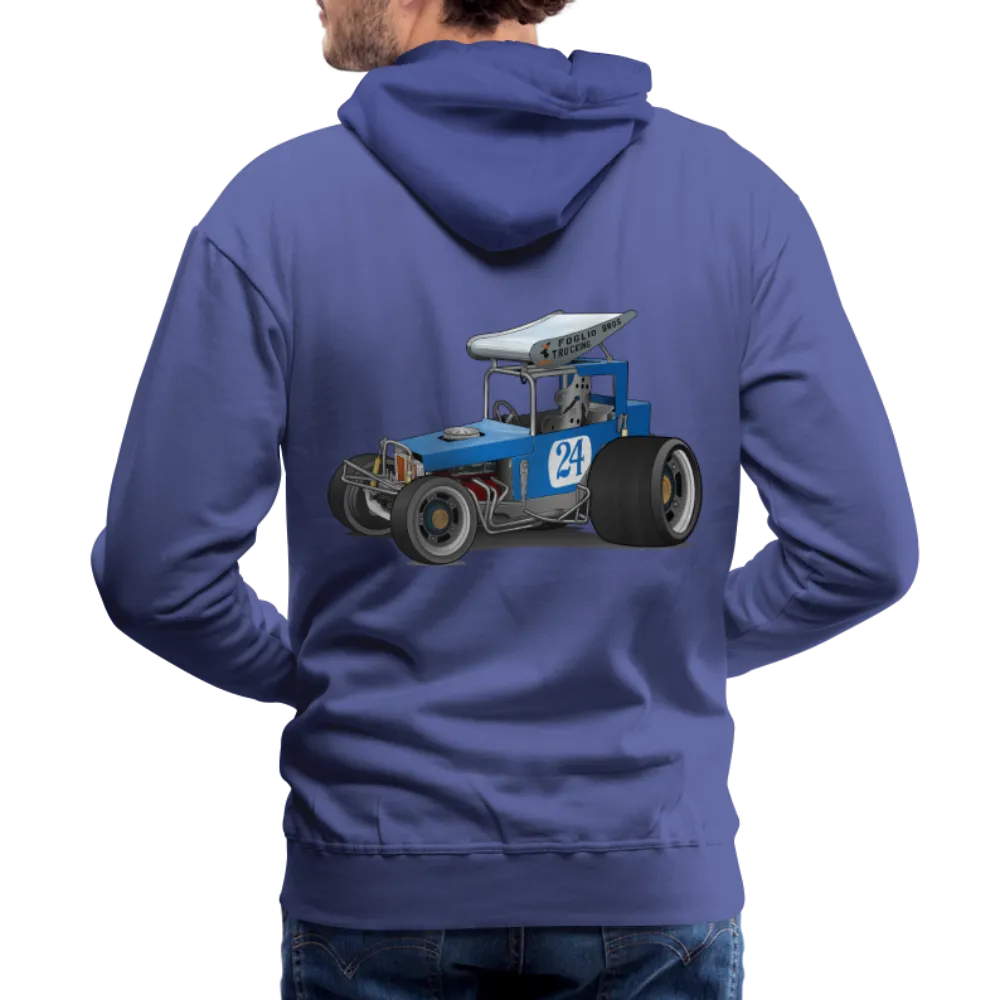 Blue Race Car Super Modified Car Art Men’s Premium Hoodie