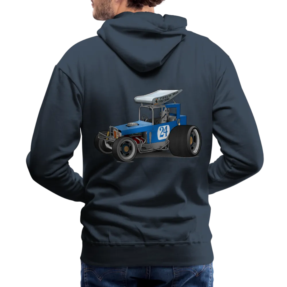 Blue Race Car Super Modified Car Art Men’s Premium Hoodie