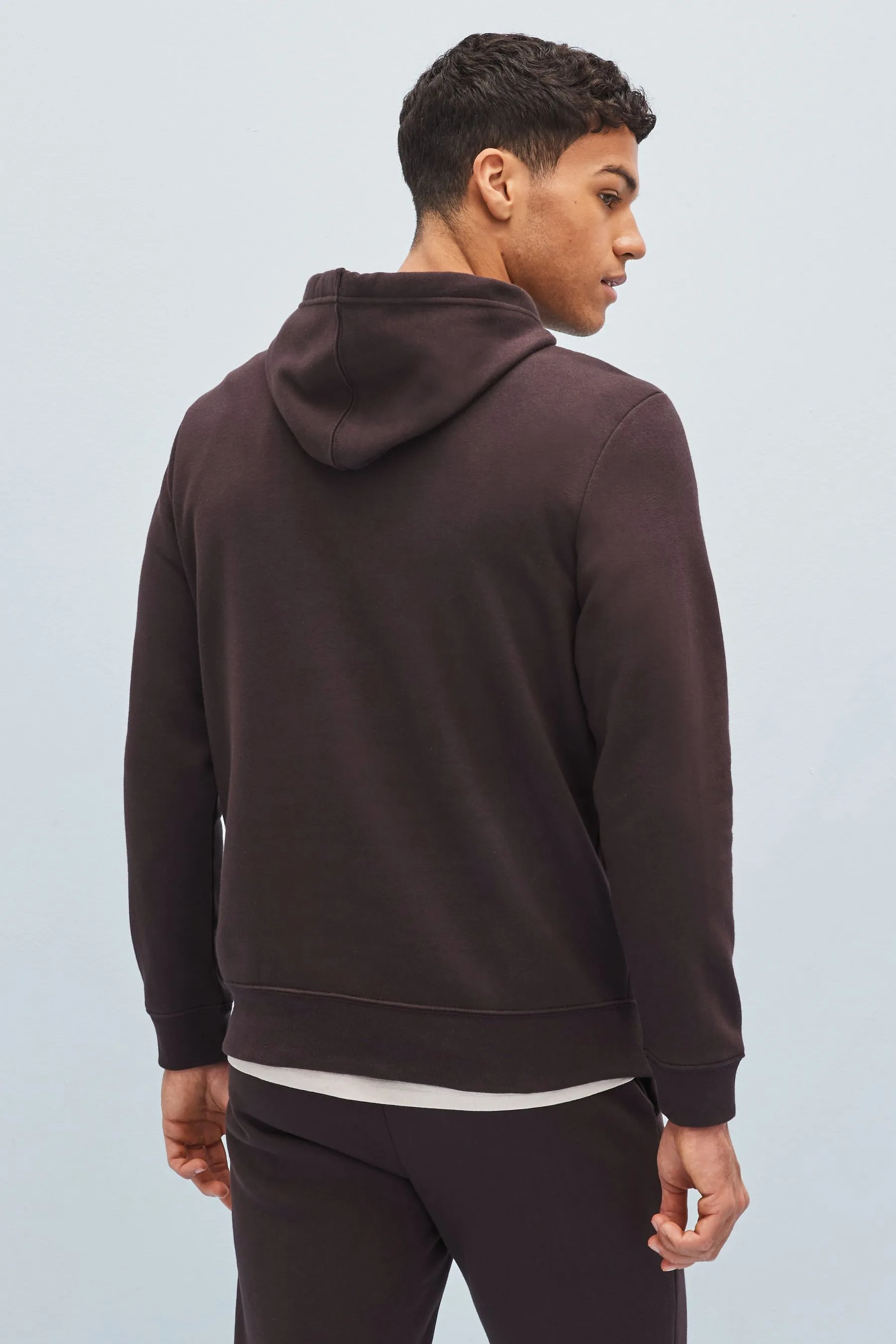 Brown Logo Arch Overhead Hoodie