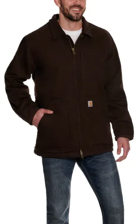 Carhartt Men's Dark Brown Sherpa-Lined Coat