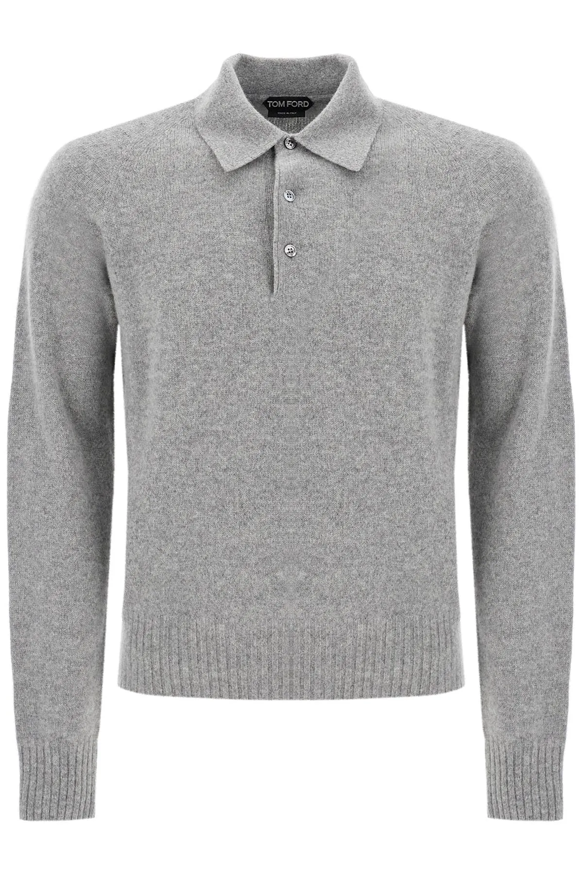 CASHMERE POLO-STYLE PULLOVER