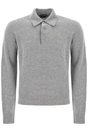 CASHMERE POLO-STYLE PULLOVER