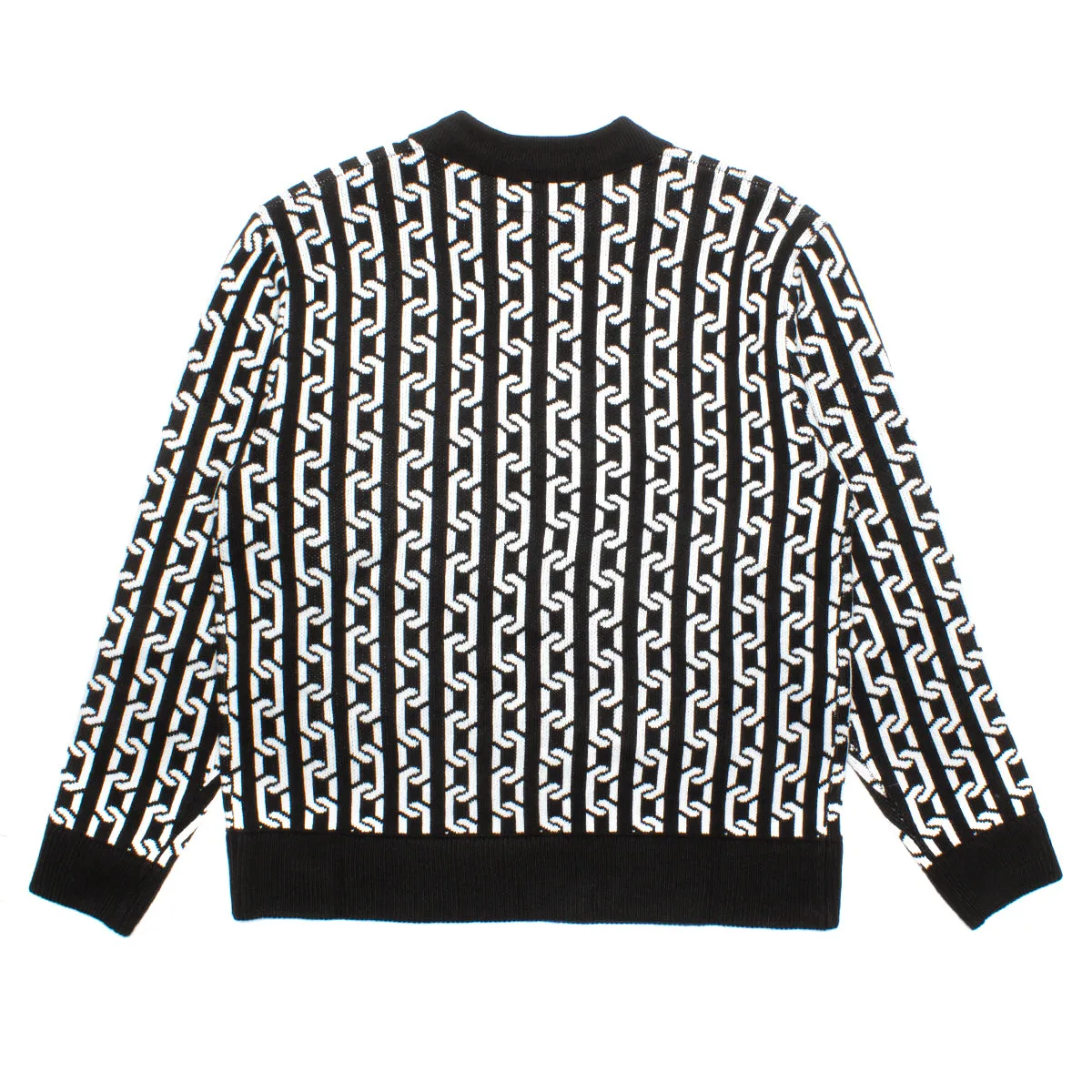 Chain Collared Half Zip Sweater