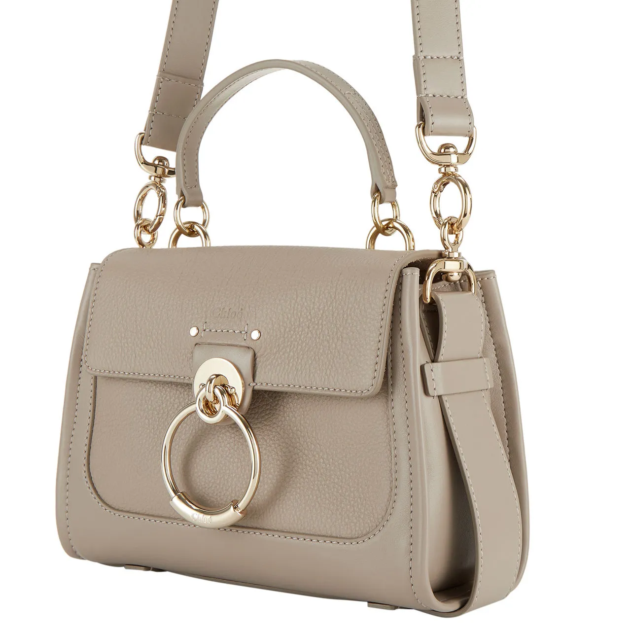 CHLOÉ The Sustainable Edit Tess Day Shoulder Bag - Motty Grey