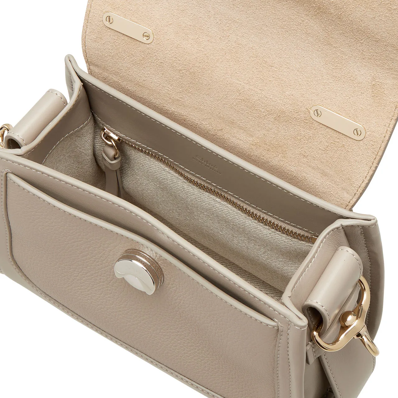 CHLOÉ The Sustainable Edit Tess Day Shoulder Bag - Motty Grey