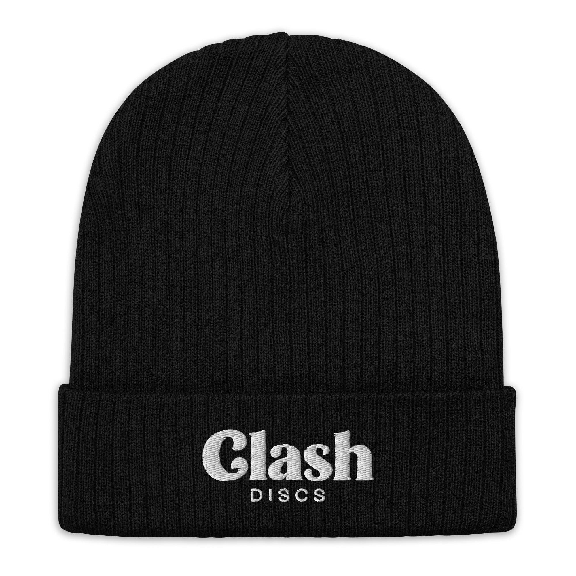 Clash Discs Ribbed knit beanie