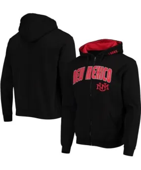 Colosseum Men's Colosseum Black New Mexico Lobos Arch & Logo 3.0 Full-Zip Hoodie