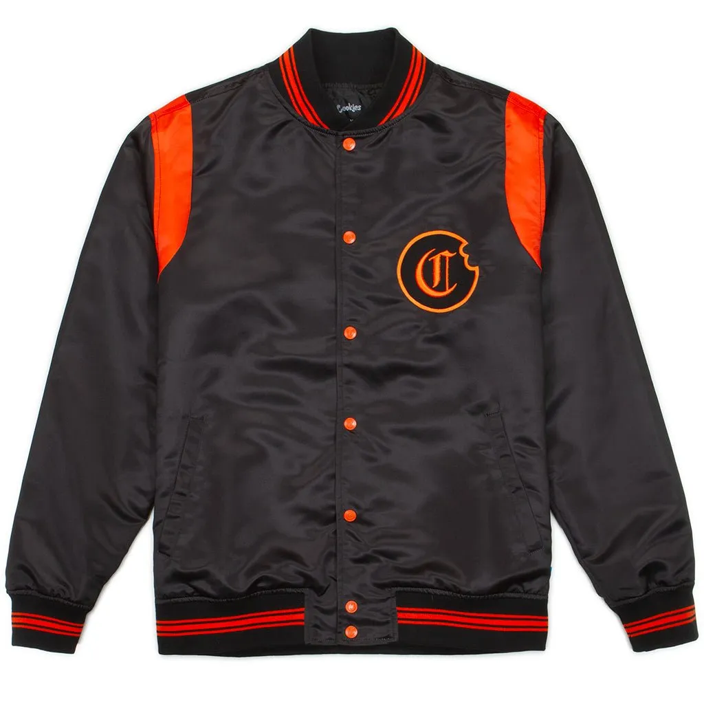 Cookies Ivy League Satin Jacket - Black