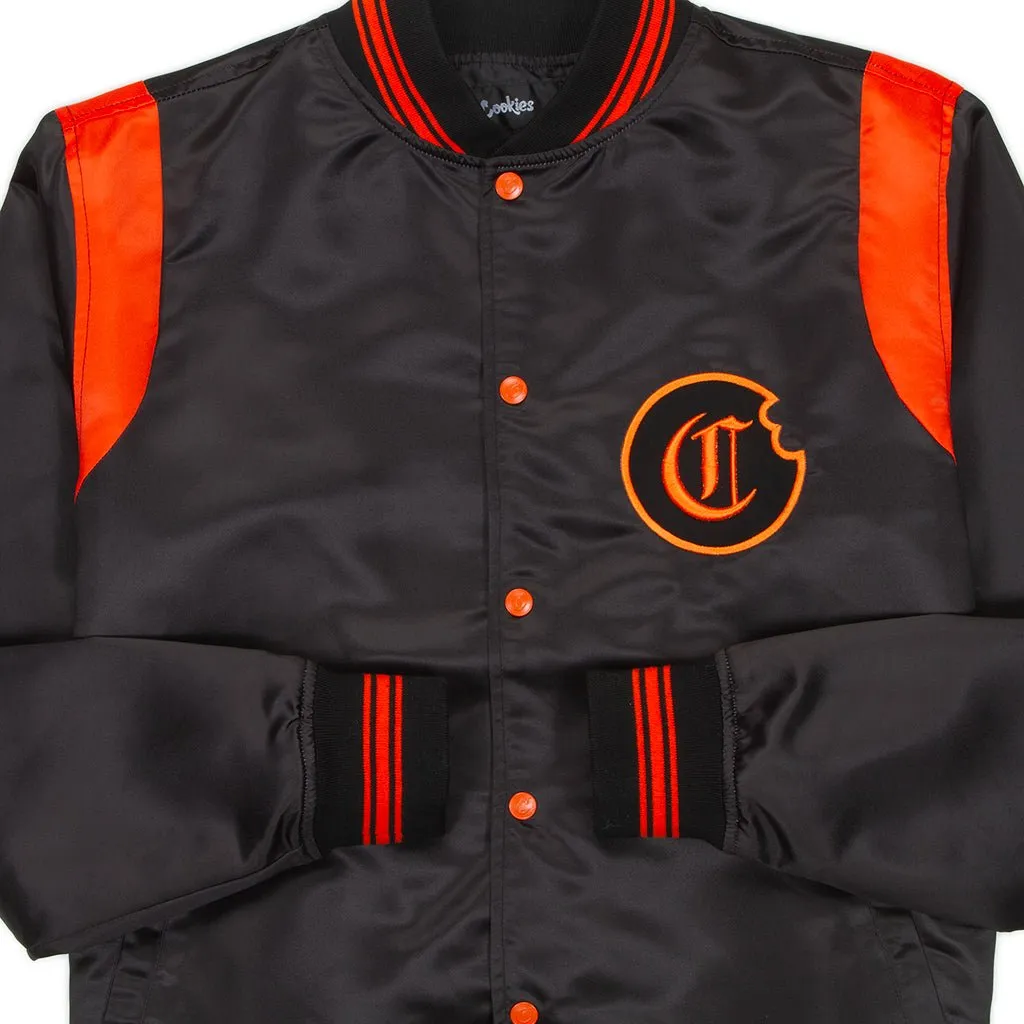 Cookies Ivy League Satin Jacket - Black