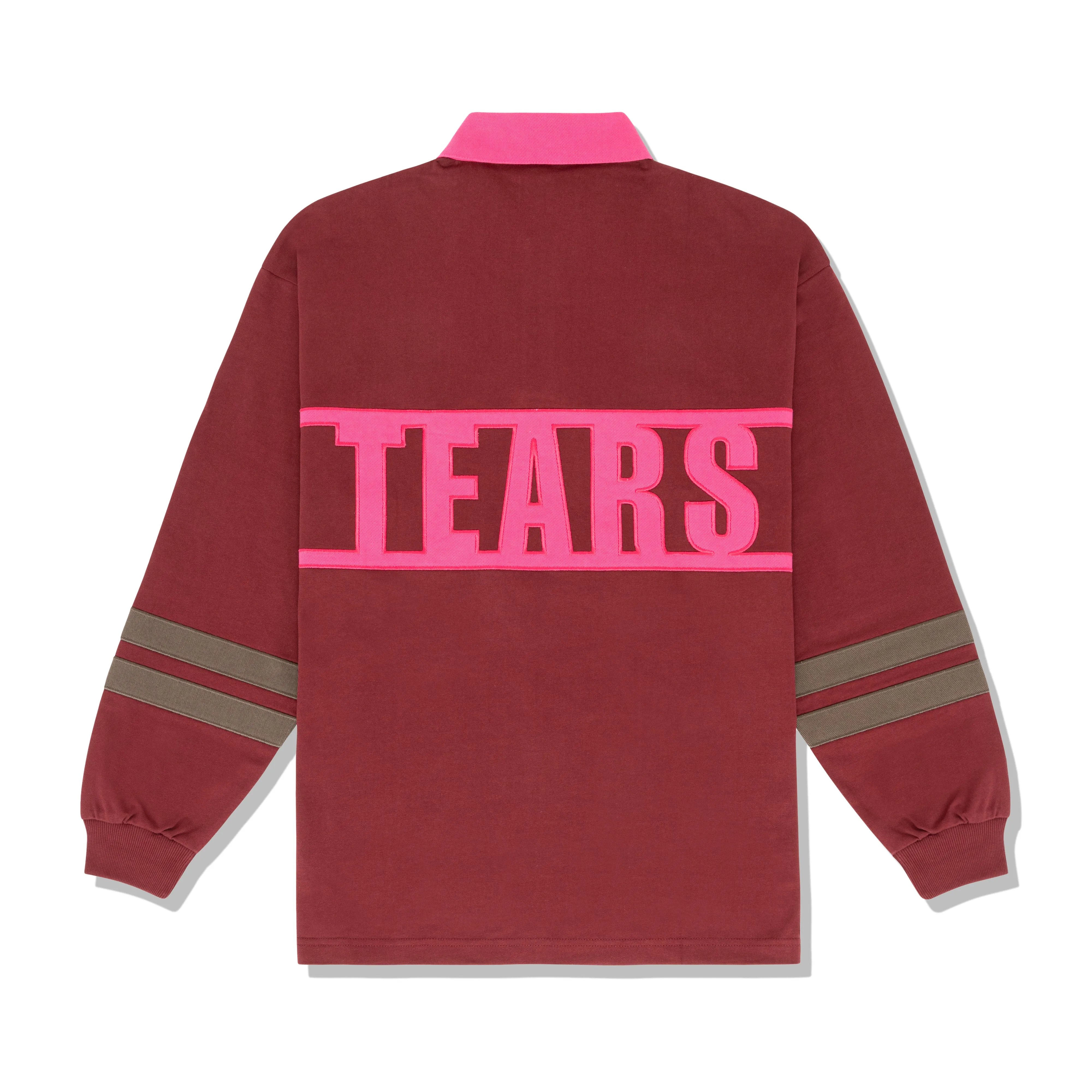 Denim Tears - Men's Down By The Tears Rugby Top - (Burgundy)