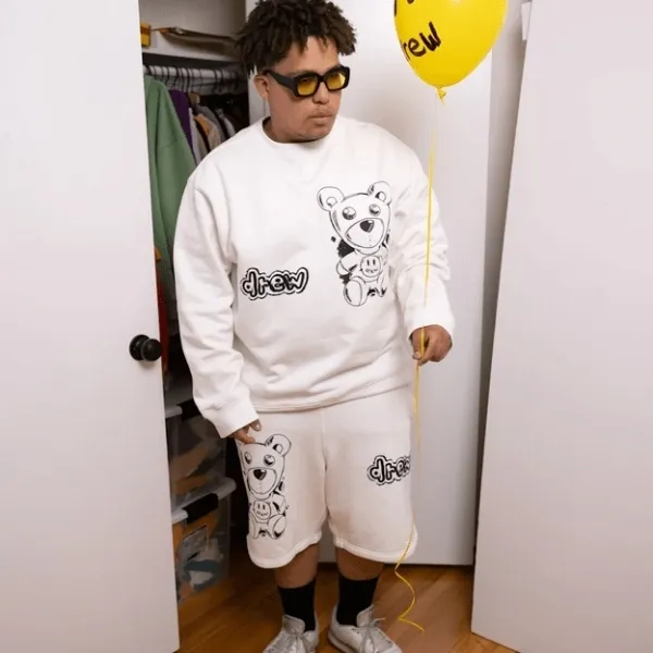 drew house  |drew house theodore sketch sweatshirt white Sweatshirts