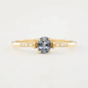 Eloise Ring - 0.45ct Unheated Grey Blue Sapphire (One of a kind)