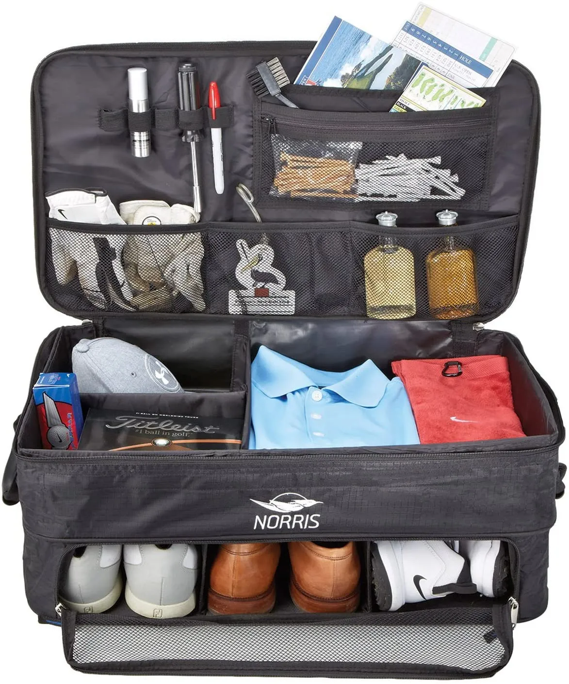 Extra Large Golf Trunk Organizer - Holds up to 3 Pairs of Shoes