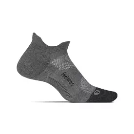 Feetures Elite Max Cushion No Show Tab Sock Grey