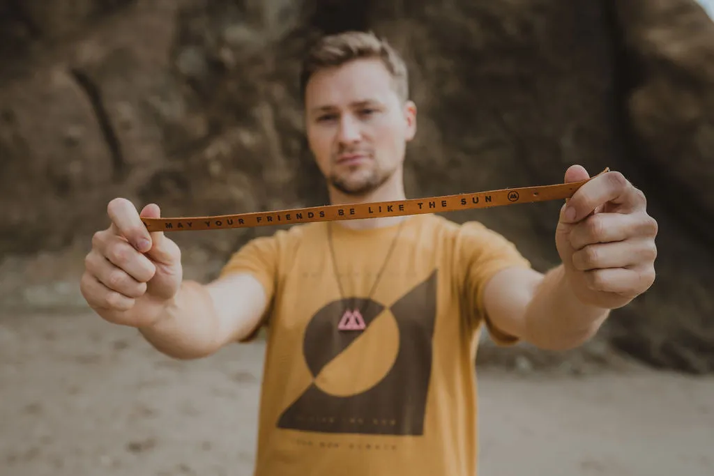 Friends Like The Sun Leather Bracelet