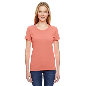 Fruit of the Loom Women's Retro Heather Coral 5 oz. HD Cotton T-Shirt