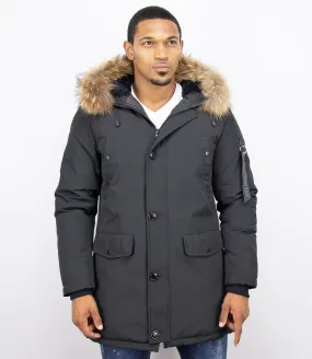 Fur Collar Coat | Men Winter Coat Long |