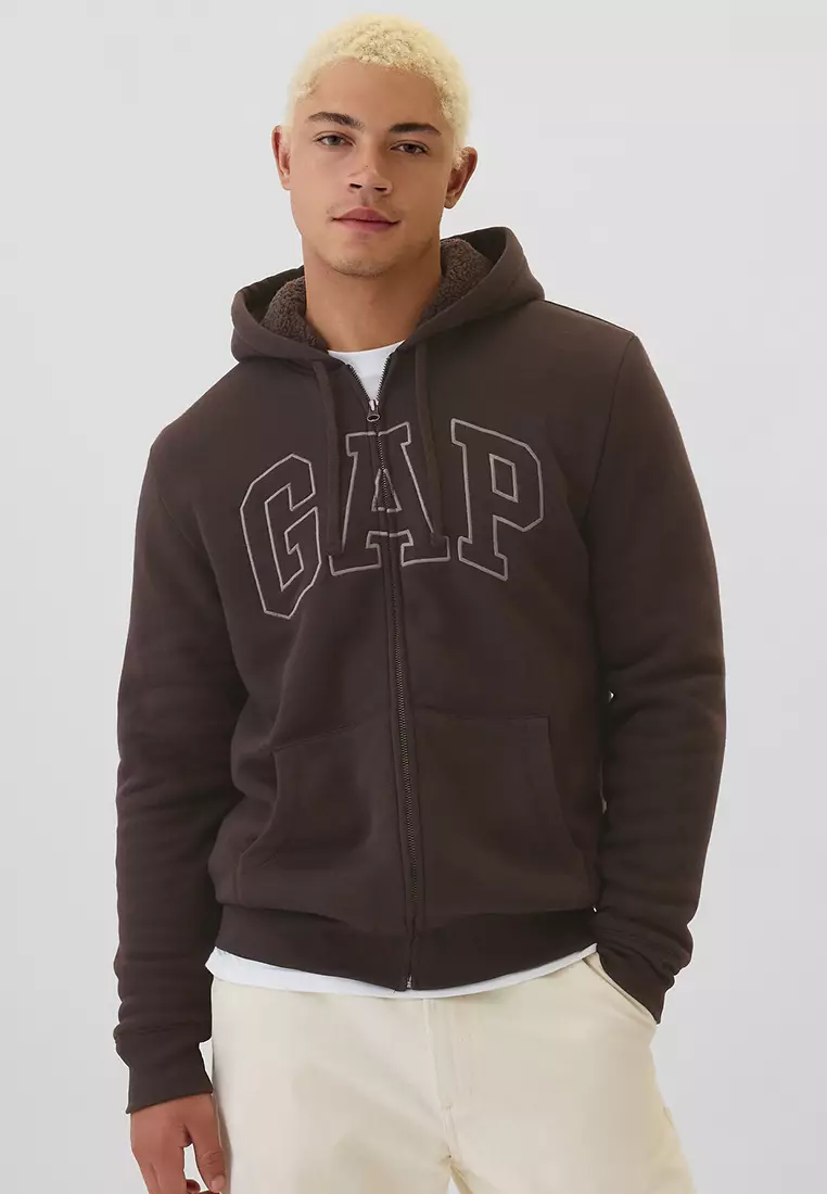 GAP Arch Sherpa Zip Hoodie