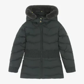 Girls Grey Down Puffer Coat