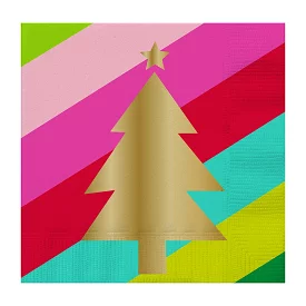 Gold Christmas Tree Napkin