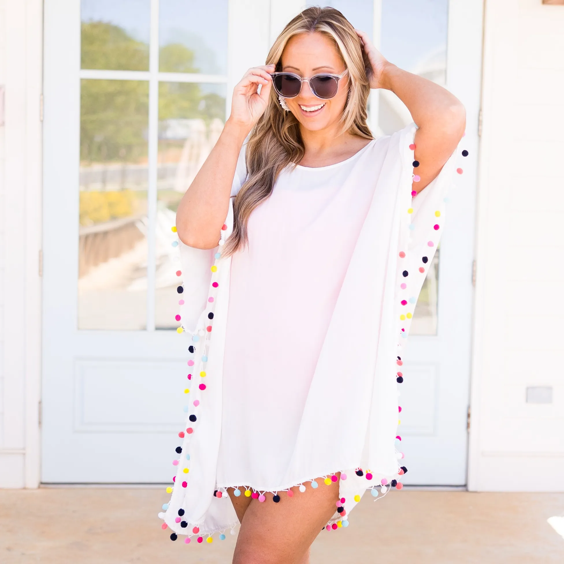 Good Times In The Sun Coverup, White