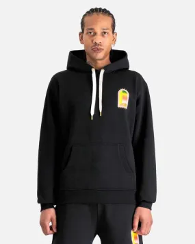 Gradient Arch Logo Hoodie - Black