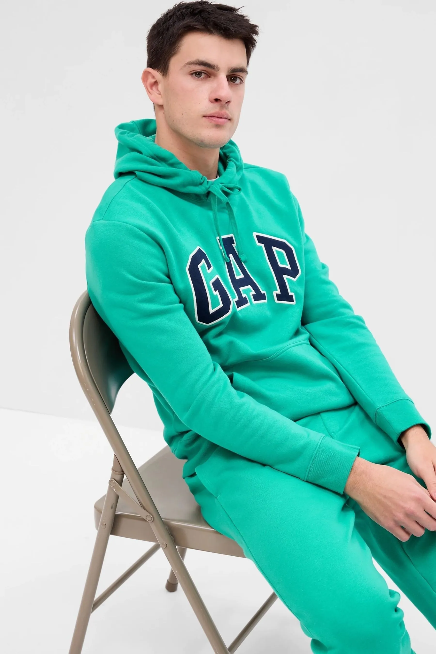 Green Logo Arch Hoodie