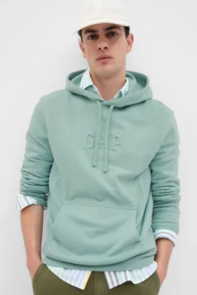 Green Raised Mini Arch Logo Hoodie