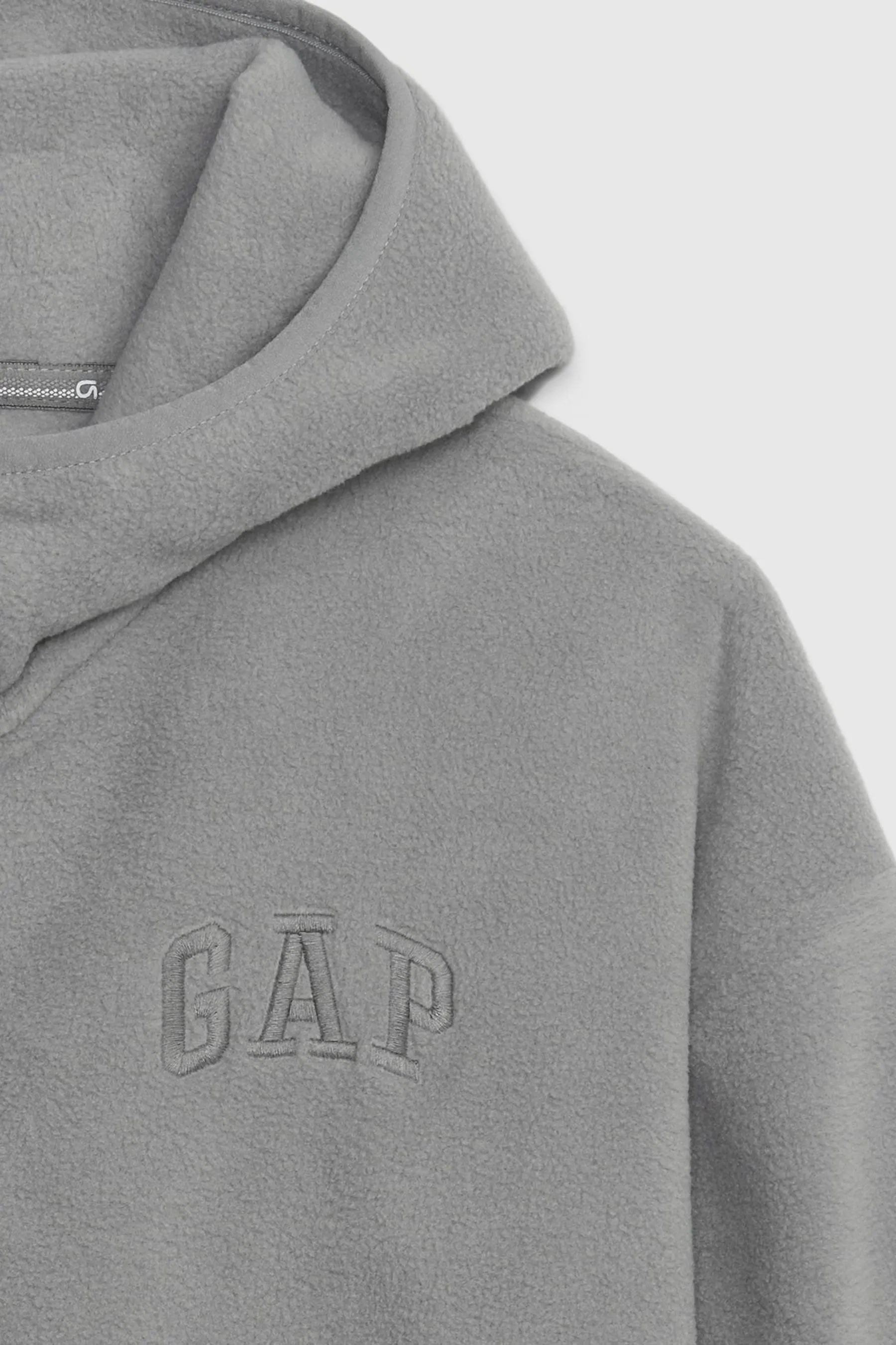 Grey Arch Logo Zip Hoodie