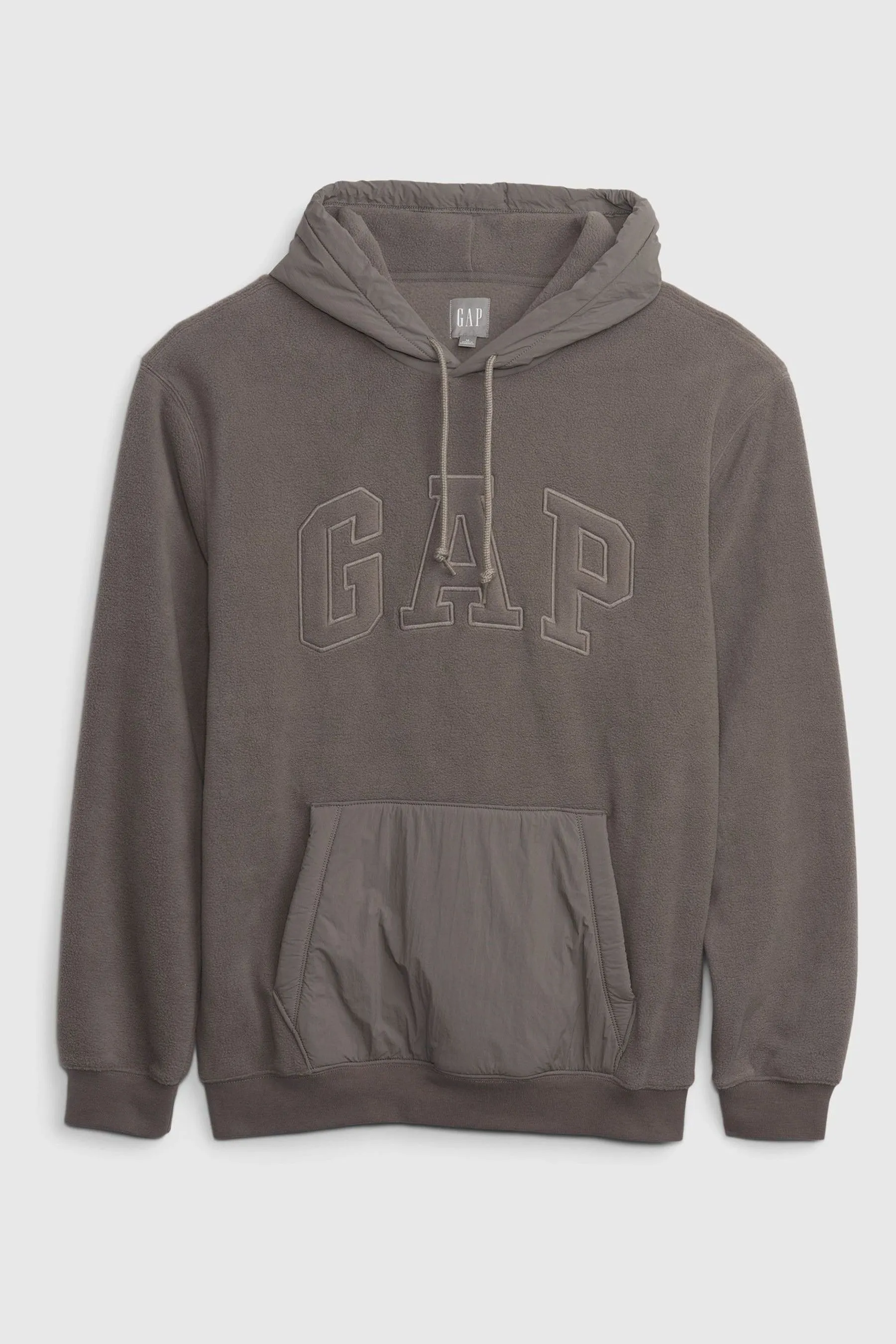 Grey Profleece Arch Logo Hoodie