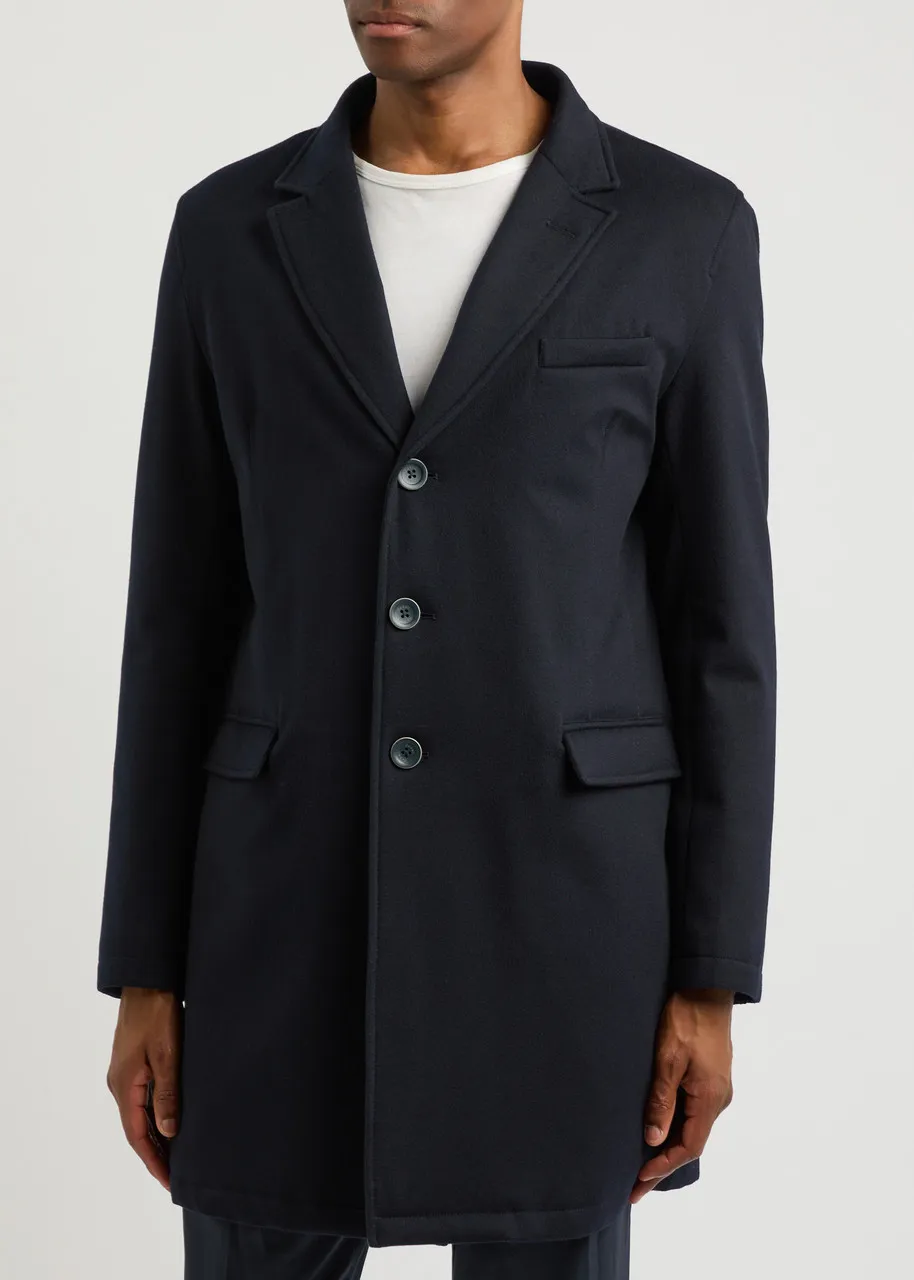 HERNO Quilted nylon-layered wool coat  
                         
                     
                