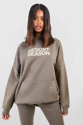 Hoodies & Sweatshirts | Resort Season Slogan Oversized Hoodie | boohoo