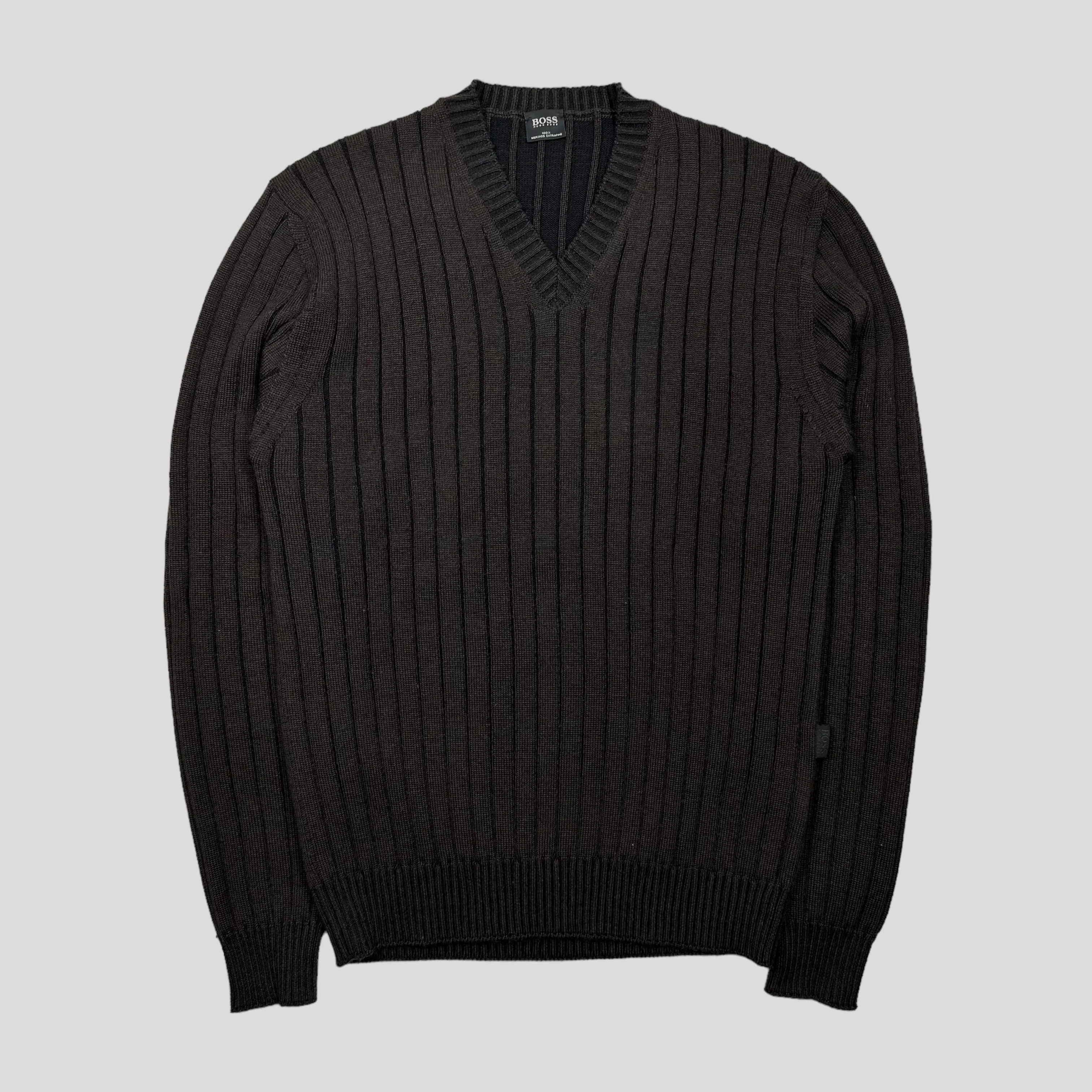 Hugo Boss 00’s Merino Wool 3D Ribbed Knit - S/M