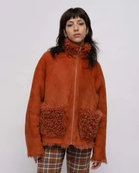  INUIKII Shearling Jacket Brick 