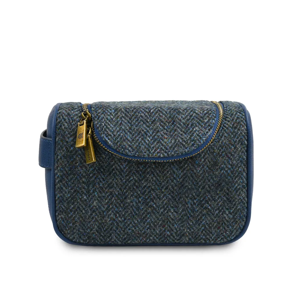 Islander Toiletry Wash Bag with Harris Tweed