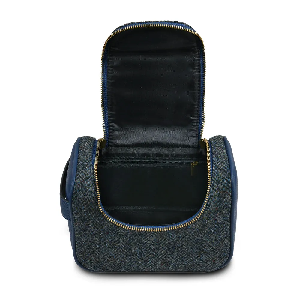 Islander Toiletry Wash Bag with Harris Tweed