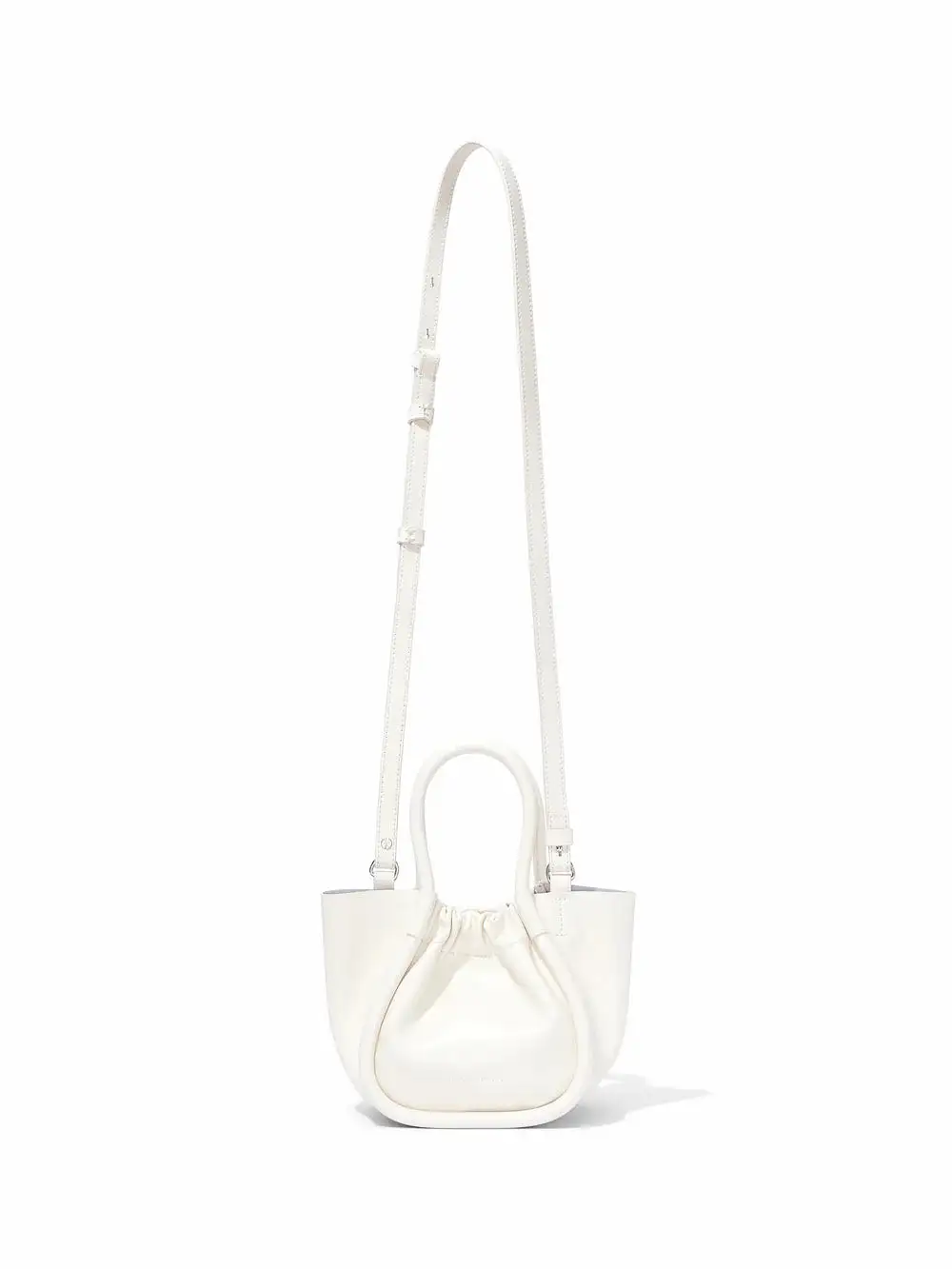 Ivory Extra Small Ruched Tote