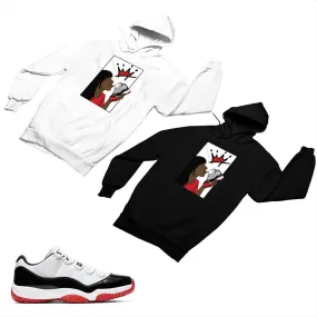 Jordan 11 White Bred Matching Custom Designed Hoodies JD 11-5-7-6